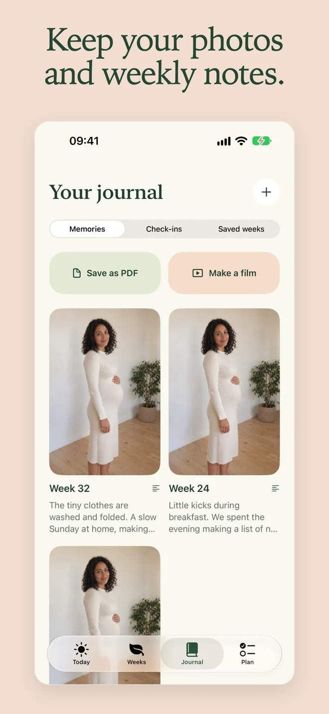 Pregnancy Week Counter — Pregnancy photo journal