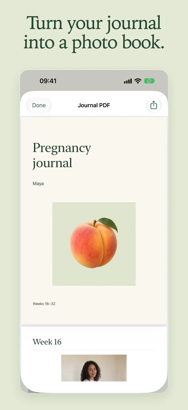 Pregnancy Week Counter — Photo journal PDF