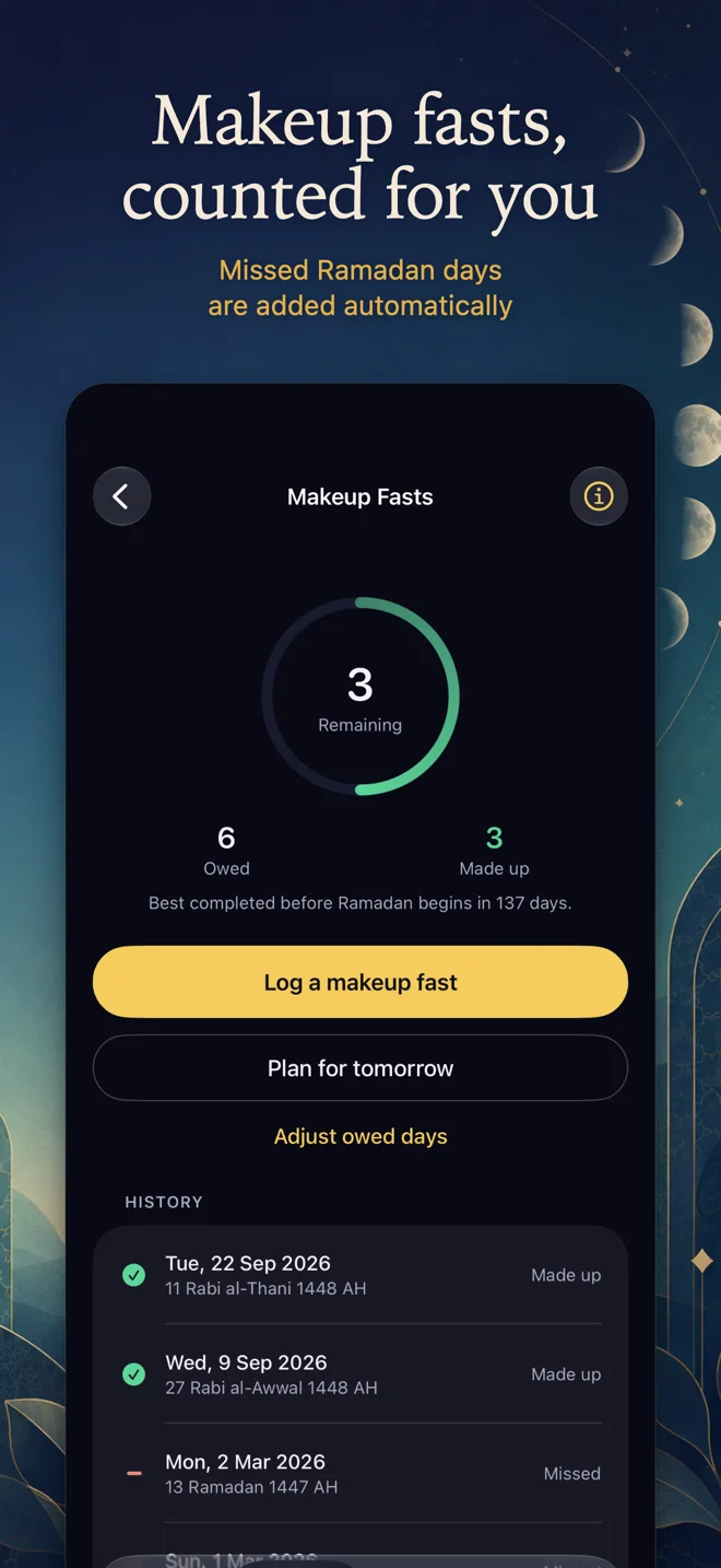 Sawm — Makeup-fast balance