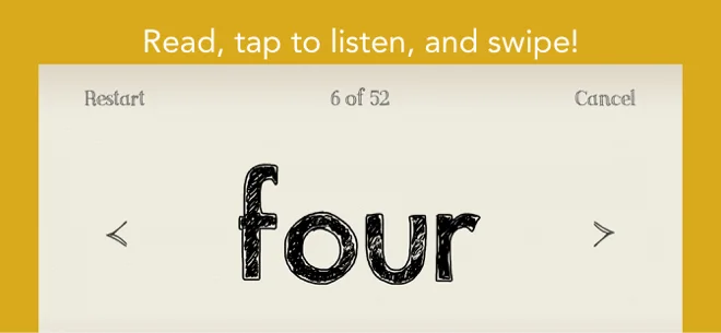 Simply Sight Words — Reading practice screen 1