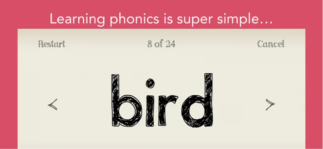 Simply Sight Words — Reading practice screen 2