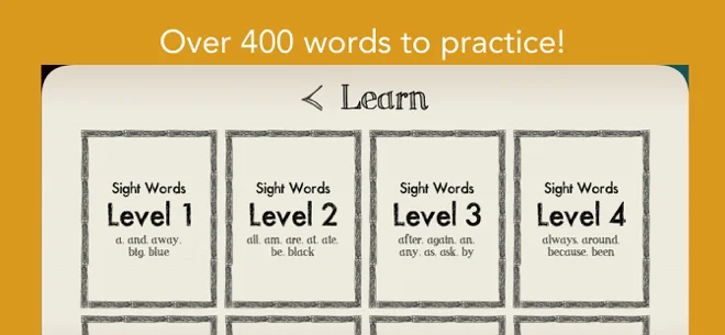 Simply Sight Words — Reading practice screen 3